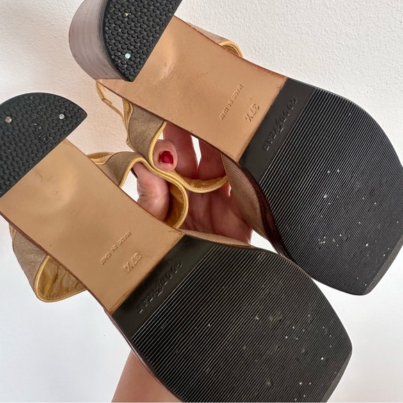 Louis Vuitton LV Vintage Slingback Heels Butter Yellow and tan Size EU 37.5 - Picture 10 of 11